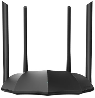 Tenda AC8 Router WiFi AC1200, Dual Band (5GHz/2.4GHz), WiFi Router Wireless, Modalità Punto di Accesso, 4 x 6dBi Antenne Esterne, WAN/LAN Porte Gigabit, Penetrazione di pareti, IPV6, Mu-MiMo