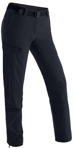 Maier Sports Inara Slim, Damen Wanderhose, Wasserabweisende Outdoorhose für Trekking und Hiking, Enganliegender Schnitt, PFC-frei, mSTRETCH pro 4 & Dryprotec, Schwarz, 50 (W42/L32)