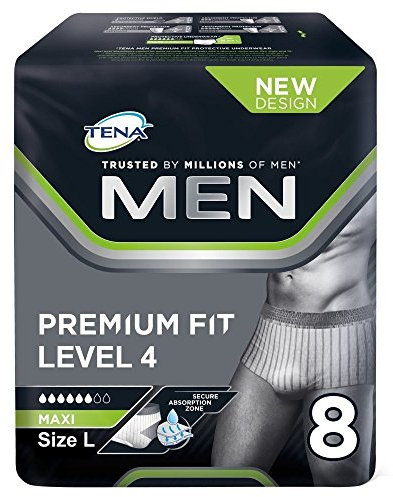 Tena Men Premium Fit Protective Underwear Level 4 - L/XL (3 Packs of 8)
