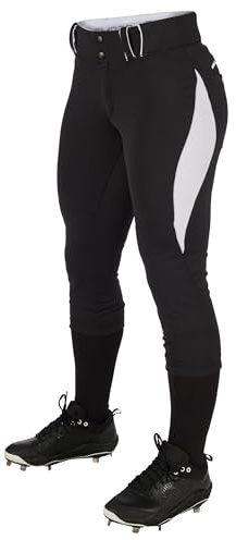 Champro kvinnors överspänningsskydd traditionell softball-byxor med låg midja överspänningsfunktion i traditionell stil låg midja