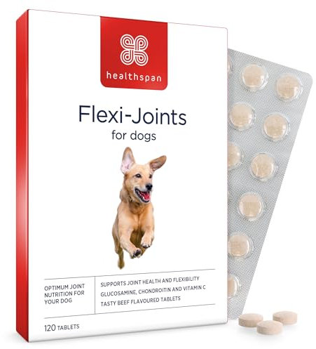 VetVits Flexi-Joints For Dogs | Supports your Dog's Joint Health | Blend of Glucosamine and Chondroitin | With Vitamins C & E | Delicious Beef Flavour (120 Tablets)