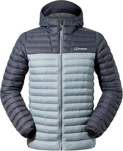 Berghaus Men's Vaskye Synthetic Insulated Jacket | Extra Warm | Durable Coat | Puffer Jacket | Lightweight Design Insulated Jacket, Monument/Grey Pinstripe, L