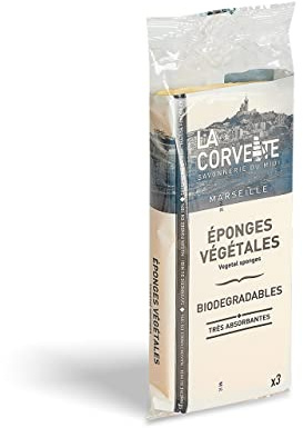 la corvette - Eponge Végétale - Lot de 3 éponges 270860 Multicolore