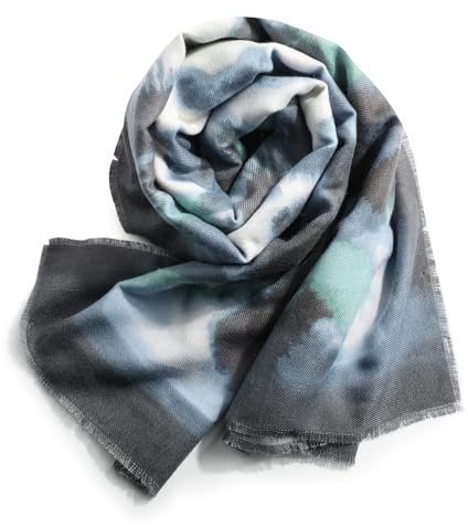 Superora damer halsdukar mjuk varm stola höst vinter tryckt lång halsduk halsduk halsduk tryckt tryck multicolor paisley-mönster 190 cm x 65 cm, 5112-blå, 190cm*65cm/74.8''*25.5''