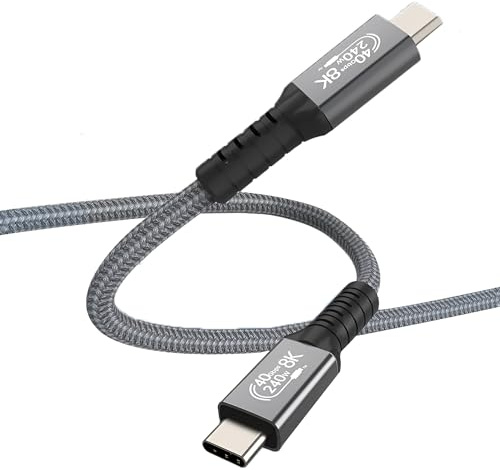 MMOBIEL USB4 Kabel 2 m - 240 W Snabbladdning USB-C till USB-C Kabel - 8K@60Hz - 40 Gbps Dataöverföring - Kompatibel med Thunderbolt 3/4, iPhone 16 15, MacBook Pro/Air, iPad, Samsung Galaxy, HP etc.