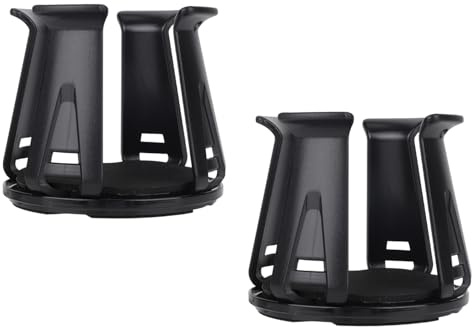 2pcs Car Cup Holders Insert, Self-Adhesive Automotive Cupholder Wiggle Free Design Easy to Use Automotive Interior Accessories for Fixing Water Cups and Drinks (Black)