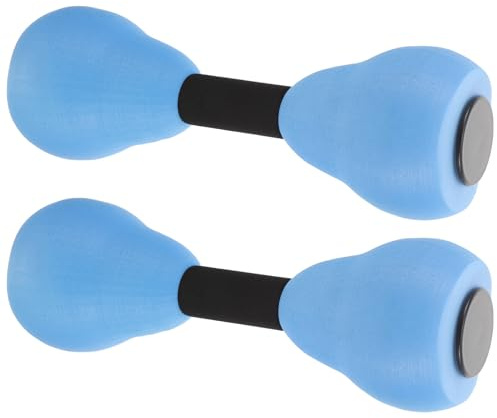 Veemoon Haltères à Eau Réglables en Eva 1 Paire Bleu Clip Noir, Poids Piscine Portable pour Aquagym et Entraînement Fitness Aquatique Adultes et Garçon et Filles