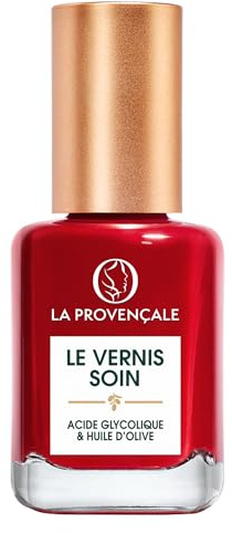 La Provençale Maquillage - Le Vernis Solaire - Vernis à Ongles Longue Tenue - Enrichi en Huile d'Olive Bio AOP Provence - Fini Brillant Laqué - Teinte : Rouge Tomette (416)