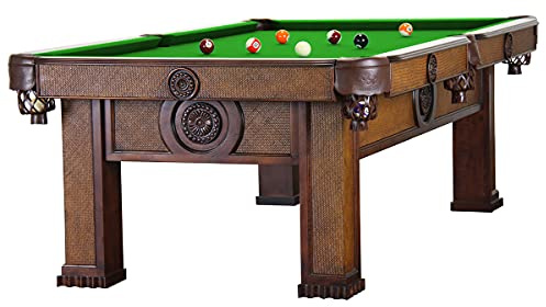 Billiard-Royal Tavolo da biliardo modello Orient 8 ft. con elastico K-55 di alta qualità e panno a scelta, colore: giallo verde