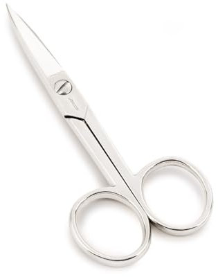 Arcos Tijeras de Manicura Rectas de Acero Forjado 102 mm - Uso Profesional y Doméstico - Niqueladas Plata - Serie Style