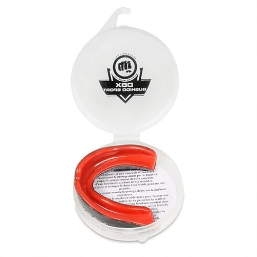 DBX Bushido Sport Gel Mundschutz Boxen, Perfekte Passform, Leichtes Atmung, Zahnschutz Kampfsport inkl. Hygienebox