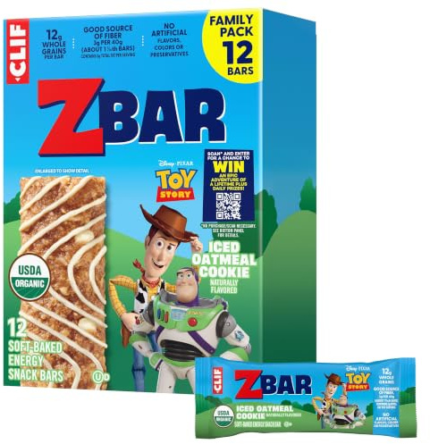 Zbar Iced Oatmeal Cookie Soft-Baked Snack Bars, Organic Granola Bars, 12ct
