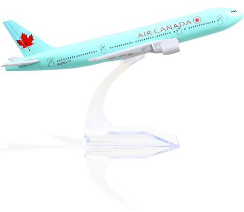 QIYUMOKE Boeing 777 Air Canada 1/400 Diecast Metal Airplane Model with Stand Airlines Model Plane Alloy Display Collectible Model Kit for Aviation Enthusiast Gift