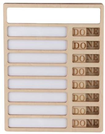 Tablero de Lista de Verificación de Madera, Tablero de Tareas y Tareas de Planificación de Escritura Repetible para Oficina, Planificador de Lista de Tareas Diarias de Madera