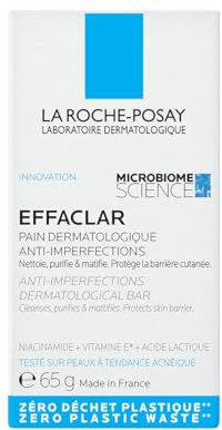 La Roche-Posay, Effaclar, Dermatologisches Brot gegen Unvollkommenheiten, reinigt und reinigt fettige Haut, zu Akne, mattierende und unreine Haut, 65 g