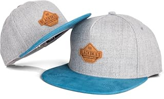 Blackskies Essentials Snapback cap - Set 2 Pezzi Genitori Bambini | Partnerlook Baseball cap Regalo Mini-Me Basecap Pap脿-Figlio & Mamma-Figlia Grigio-Azzurro Chiaro - 49-54 cm
