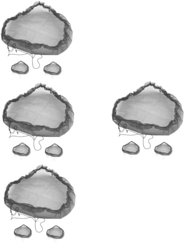 UPKOCH Parrilla De Barril De Lluvia Malla Cubrir Tambores De Lluvia para Exterior Protector De Tanque Red De Lluvia Tapa del Cubo De Agua Black Neto 3 Piezas X 4