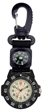 Montre Boussole Étanche & Lumineuse | Montre à Clipser Plongée Course À Pied Randonnée Survie En Plein Air Camping Chasse Escalade Pour Hommes Et Pour Femmes