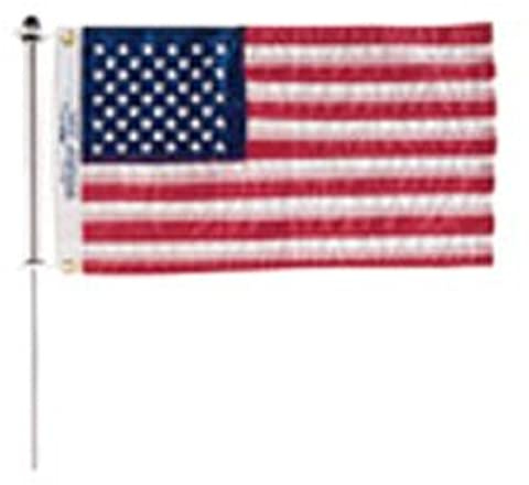 Taylor Made Products 918 Aluminum Boat 3/4-Inch Flag Pole With Charlevoix Clips (36-Inch)