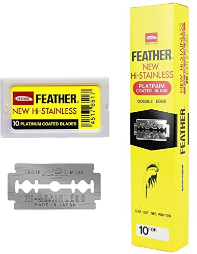 200 Feather Razor Blades NEW Hi-stainless Double Edge by Feather