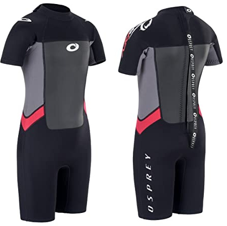 Osprey Kids Shorty Wetsuit, 3mm Wetsuit, Summer Shortie Suit, Multiples Colours