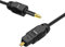 TNP Premium Mini Toslink to Toslink Digital Optical Audio Cable (6 Feet) - Standard Toslink to Mini Toslink Male Plug Connector Adapter Converter Jack Wire Cord