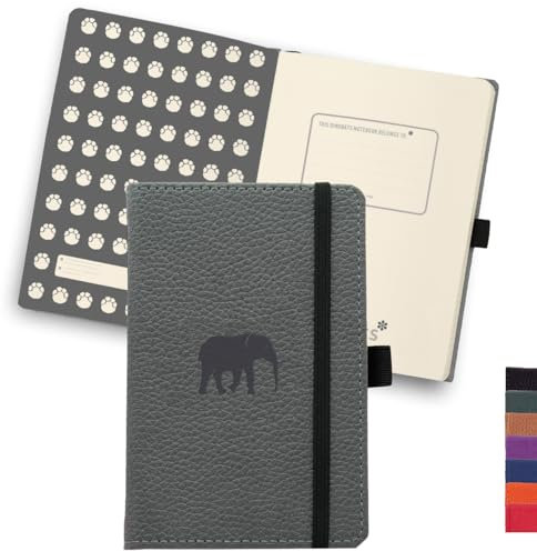 Dingbats* - Tierwelt Kleines Notizbuch A6 Liniert - Hardcover PU Leder Journal für Arbeit, Reisen - Elastischer Verschluss, Stifthalter, Lesezeichen