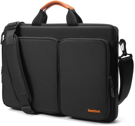 tomtoc Laptoptasche 17 Zoll Umhängetasche Laptop 17,3 Zoll mit 360°Rundumschutz Wasserdichte Laptophülle Kompatibel mit Gaming Laptop 17 Zoll, Notebook von HP, Lenovo, Asus, Dell, Acer usw