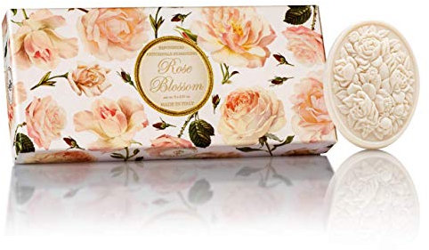 Jabón de Rosa, pack regalo 3 pastillas de 125 g, Jabón artesanal italiano de Saponificio Artigianale Fiorentino
