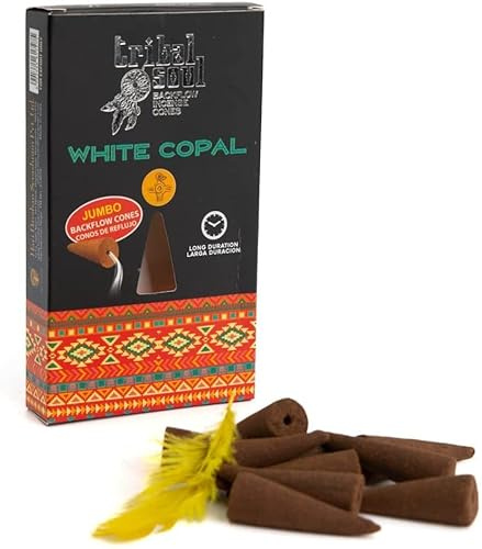 Tribal Soul Coni d'Incenso Riflusso Backflow - Confezione da 10 Coni (Copal)