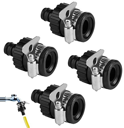 GZLCEU 4 Piezas Adaptador Manguera, Reutilizable Conector de Grifo 14-24 mm Conector Manguera para Cocina Patio Césped Lavado y limpieza del Automóvil