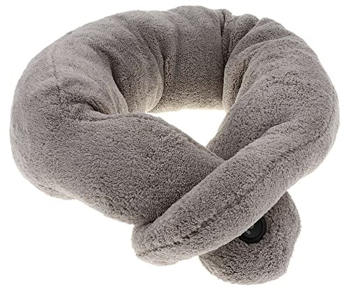 FlashPrix Cojin Cervical Viscoelástico y Suave. Masajeador con 2 Niveles de Vibración, Ideal para Viajes