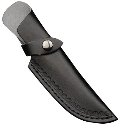 Etui Cuir pour Couteau à Lame de 4,7 - Gaine Portable avec Fermeture à Pression et Boucle Ceinture - pour Barbecue, Camping en Plein Air, Halloween (Sans Couteau)