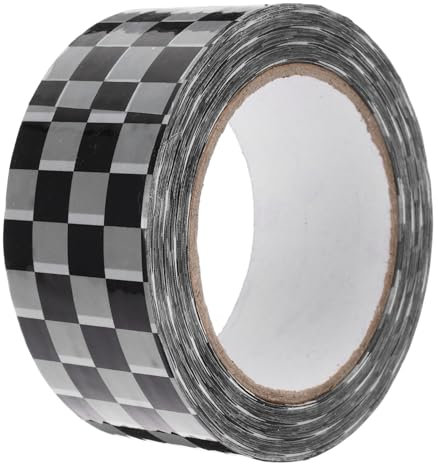 STOBOK Schwarz-weiß Kariertes Verpackungsband Starkes Selbstklebendes Dichtungsband Für Kartons Umzugspackband Klebeband Versandfertig Diy Dekoration