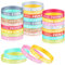 Sprifityy 24 Stück Motivationsarmbänder auf Deutsch,20.2 cm Inspirerende Zitate Silikonarmband,Inspirierende Geschenke mit positiven Sprüchen,Geeignet für Kinder,Jugendliche,Frauen,Männer
