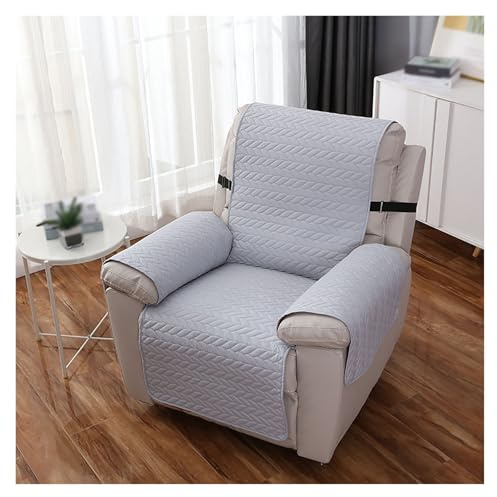 Non-Slip Waterproof Recliner Chair Cover - Washable Furniture Cover with Elastic Band for 1-Seater