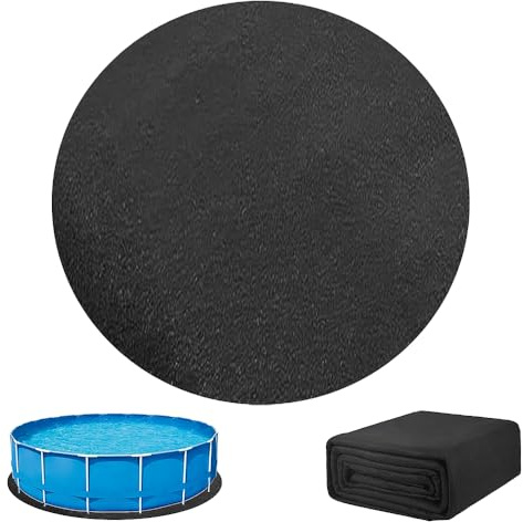 SKIKHN Pool Unterlage 200cm, Poolunterlage Rund, rutschfeste Poolmatten Schutzboden, Faltbarer Pool Bodenschutzmatte, Pool Bodenplane Wasserabsorbierende für Hinterhof Garten Aufstellpools Whirlpools