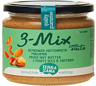 Terra Sana - Purée 3 Mix de Fruits Secs - Noix de cajou, amandes, noisettes - 250g