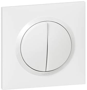 Legrand 600731 Transformeur pour réaliser 5 fonctions va-et-vient et poussoir dooxie one livré avec plaque carrée blanche et griffes