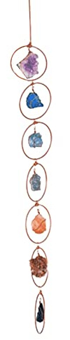 LIUZHIPENG Decorazione da parete con pietra preziosa per 7 chakra, grandi pietre preziose di cristallo, ornamento da appendere fatto a mano, decorazione per la casa