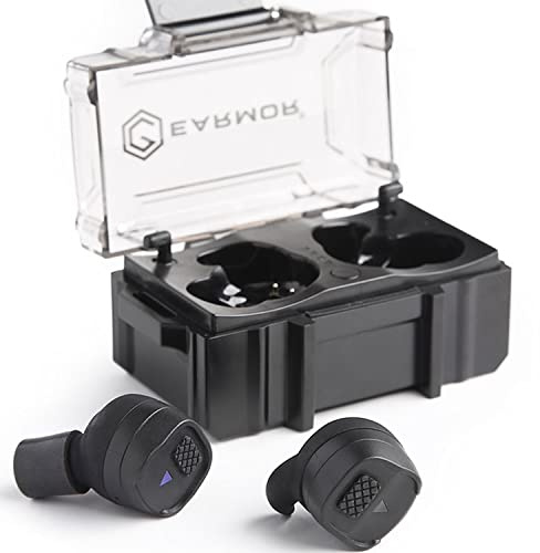 Earmor OPSMEN M20T - Tapones electrónicos para disparar - NRR 26 dB BT 5.3 Protección auditiva con cancelación de ruido activa para deportes de tiro, caza, campo de tiro por OPSMEN M20T, color negro,