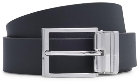 BOSS Cuir ceinture Geppy-Soft Gb35 Leather Belt W115 Black/Blue noir bleu marine raccourcissable réversible