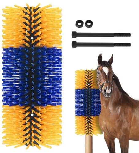 Spazzola Antigraffio Set Per Bestiame: Mucche, Cavalli, Capre, Bovini - Allevia Il Prurito Alla Schiena