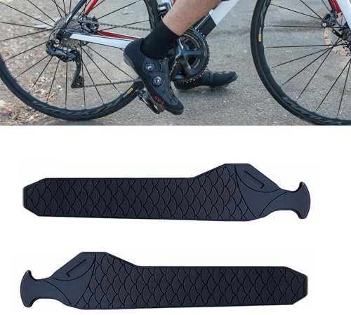 LONGHAO 2 pcs Fahrrad Kettenschutz Silikon Protector Kettenstrebenschutz Silikon-Kettenstreben-Rahmenschutz Fahrrad Kettenstrebenschutz Aufkleber für Fahrradrahmen,für Rennräder Mountainbike (#1)