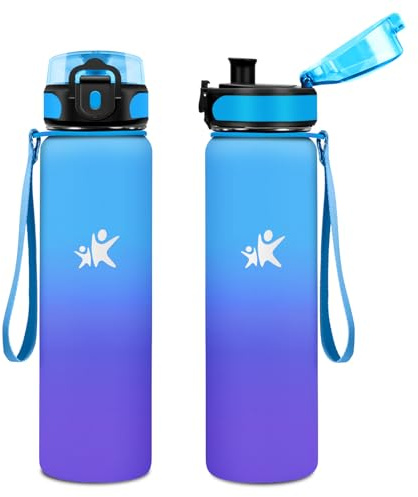 KollyKolla Borraccia Termica 1L, Borracce Termiche, Bottiglia Termica Riutilizzabile, Bottiglia Acqua a Prova di Perdite, senza BPA, Borraccia per Viaggi, Scuola, Sport, Ciclismo, Campeggio