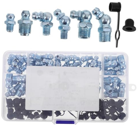 TOPPERFUN 120piezas Accesorio De Engrase Con Tapas Protectoras Kit Para Automotriz Industrial Grasas y Repuestos Para Maquinaria