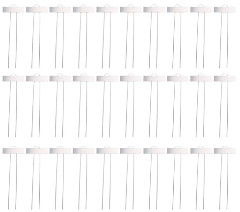 Wohpnle 30pcs Etiquetas de plantas para marcadores de plantas de jardín al aire libre Etiquetas y etiquetas de plantas de jardín de metal para hierbas de plántulas de vegetales (Plata)