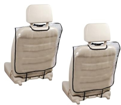 MUELODSIC 2 Piezas Protector Asiento Coche Uds Transparente Antikick Funda Protectora Respaldo Niño Niña Fácil Instalar Para Coches Niño Niña