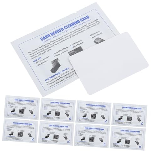 Operitacx Carte de Nettoyage Imprimante et Lecteur Carte Lot de 10 Réutilisable pour Distributeur Automatique et Terminal Pos Entretien Facile