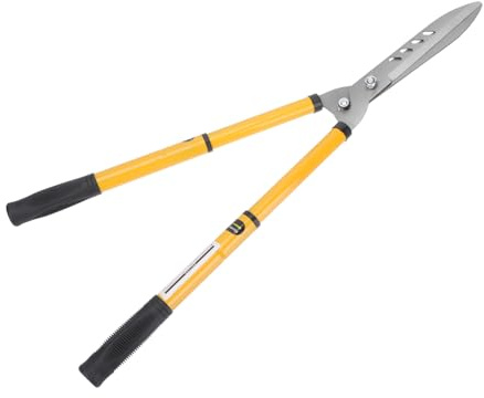 jojofuny Sécateur De Jardinage Fruitier à Lame en Acier Solide, Cisaille Horticole Télescopique Légère pour Taille D’Arbres Et Haies, Outil Manuel Ergonomique Antidérapant pour Jardin Et Verger